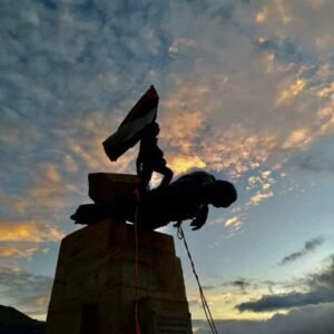 Paro nacional: cae la estatua de Belalcázar